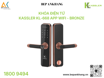Khóa điện tử Kassler KL-668 App Wifi - Bronze 